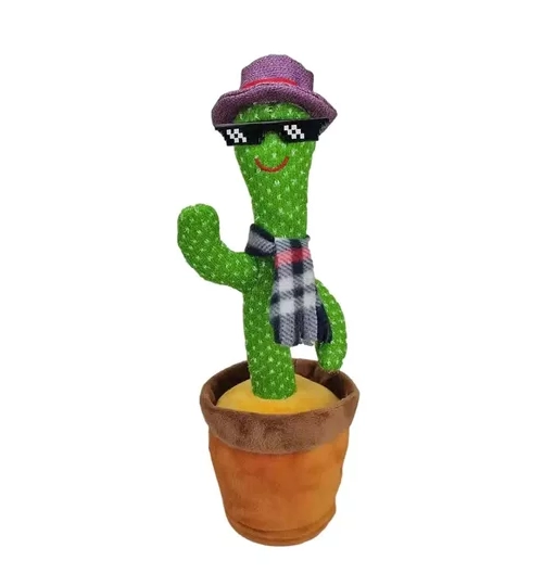 CACTUS BAILARIN JUGUETE DE FELPA IMITA VOZ Y ES MUSICAL - 5