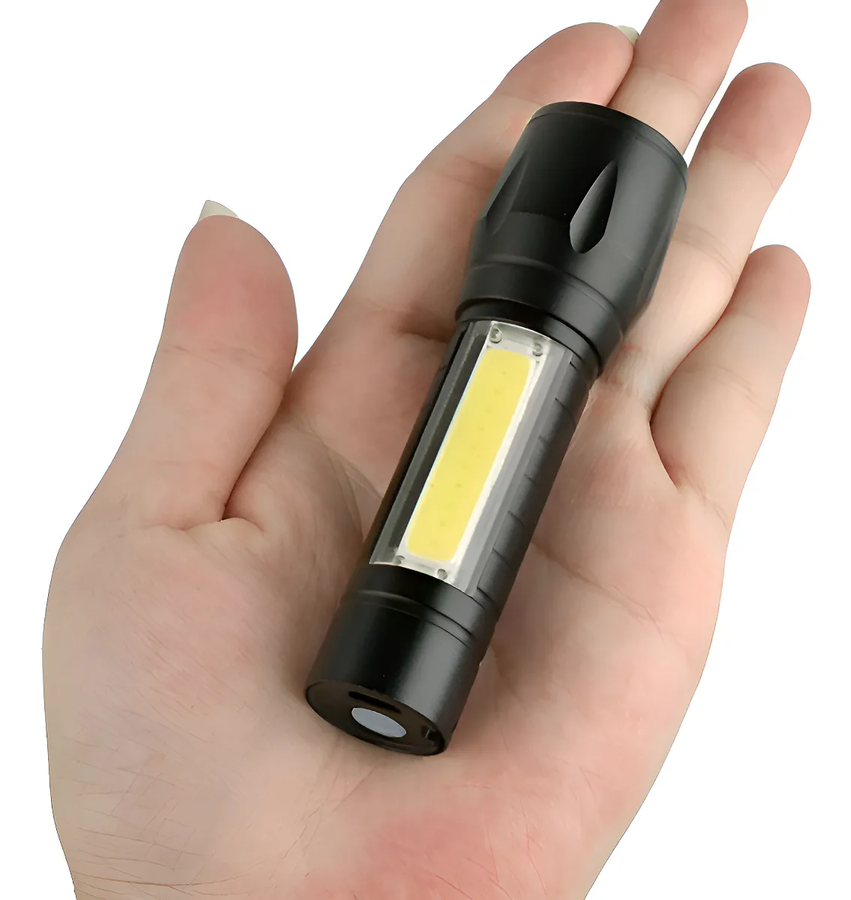 MINI LINTERNA LED DE MANO RECARGABLE USB GANCHO 525 CON ZOOM COLOR DE LA LINTERNA VERDE COLOR - 1