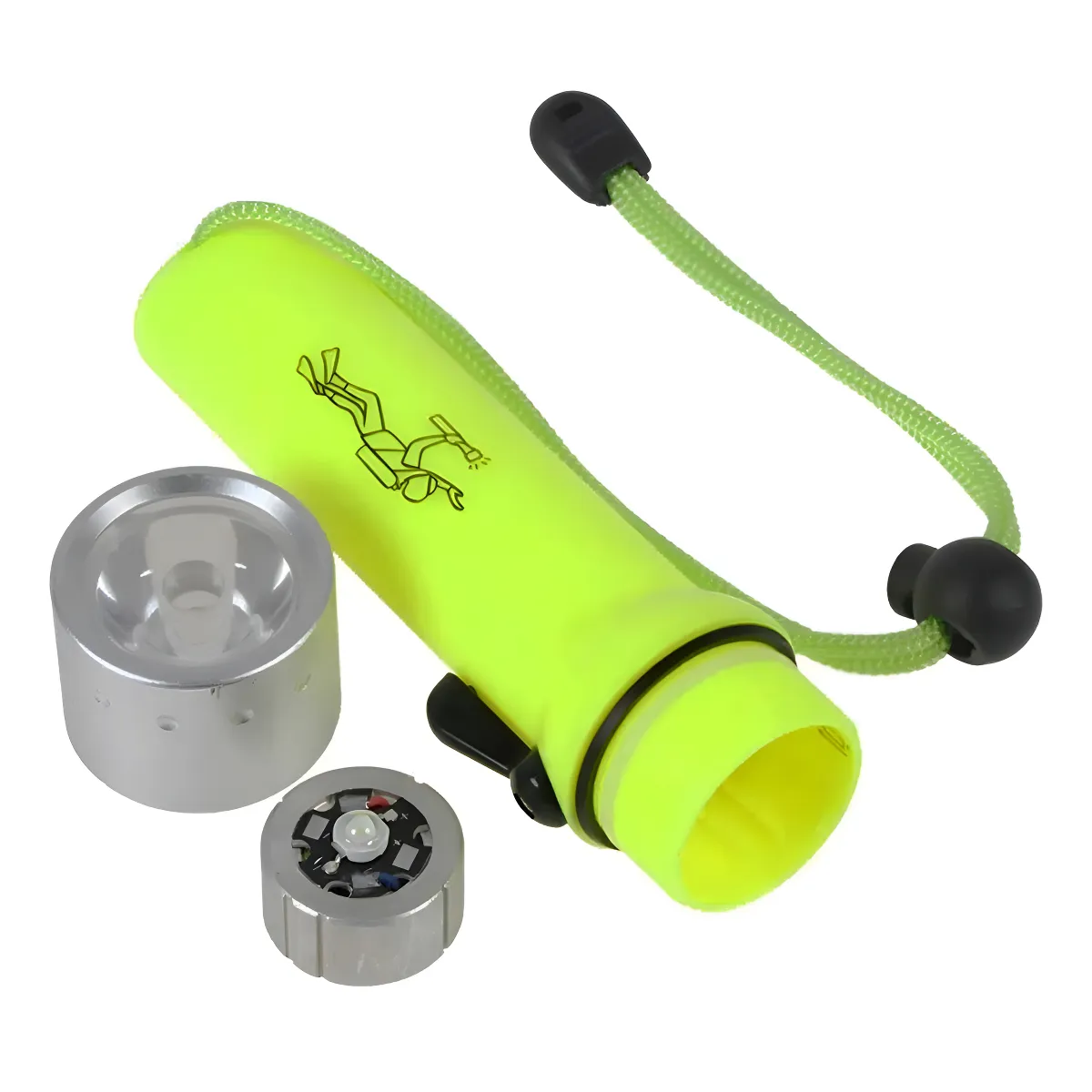 LINTERNA BUCEO LED SUMERGIBLE A 25 METROS DE PROFUNDIDAD COLOR DE LA LINTERNA AMARILLA COLOR DE - 1