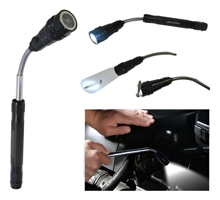 LINTERNA FLEXIBLE LED TELESCOPICA COLOR NEGRO FLEXIBLE MAGNE TICA RECOGE OBJETOS IMAN FRONTAL Y - 1