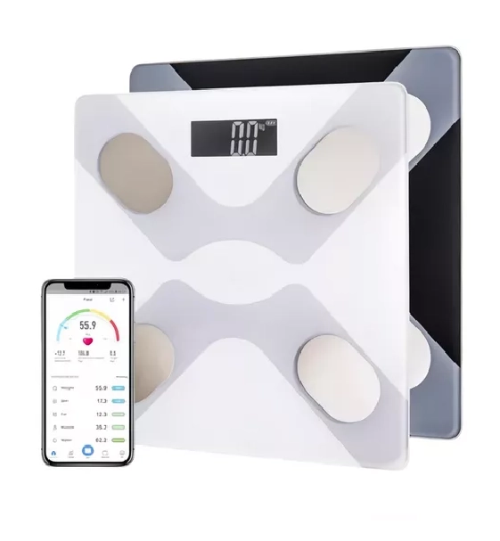BALANZA PESA DIGITAL INTELIGENTE SMART APP BLUETOOTH EN COLOR EN COLOR BLANCO - 1