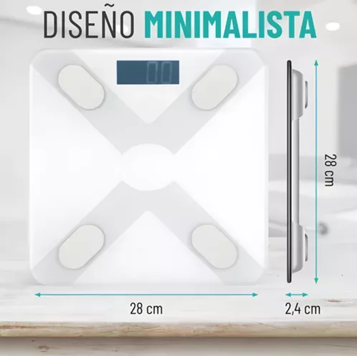 BALANZA PESA DIGITAL INTELIGENTE SMART APP BLUETOOTH EN COLOR EN COLOR BLANCO - 4