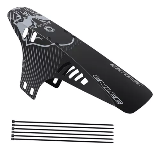 TAPABARRO BICICLETA MUD GUARD MTB CICLISMO EN COLOR NEGRO EN COLOR BLANCO - 2