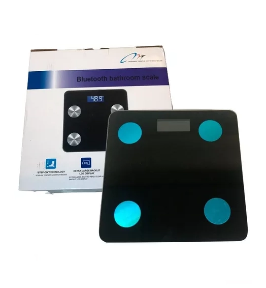 BALANZA DIGITAL DE BAÑO HASTA 180 KG BLUETOOTH EN COLOR EN COLOR NEGRO - 4