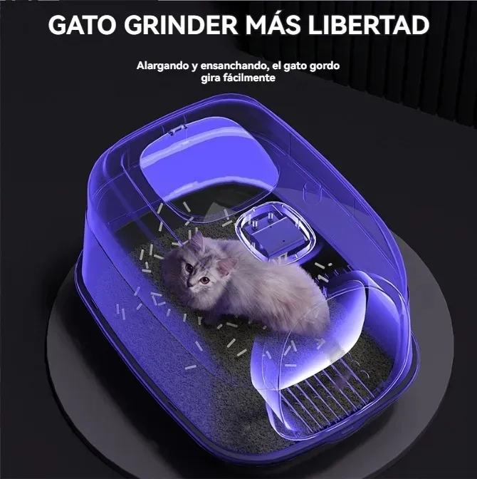 ARENERO SANITARIO CERRADO PARA GATO CON PALA PUERTA ABATIBLEKIT INICIAL PARA GATO CON BEBEDERO - 5