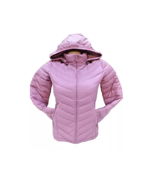 CHAQUETA 3/4 CORTA MUJER ENGOMADA TE RMICA, RAPIDO, ROSA CLARO, TALLA L - 1