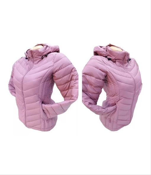 CHAQUETA 3/4 CORTA MUJER ENGOMADA TE RMICA, RAPIDO, ROSA CLARO, TALLA L - 3