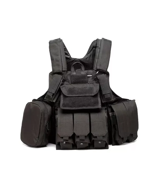 CHALECO TACTICO MILITAR AIRSOFT CIRA, COLOR EN COLOR NEGRO - 1