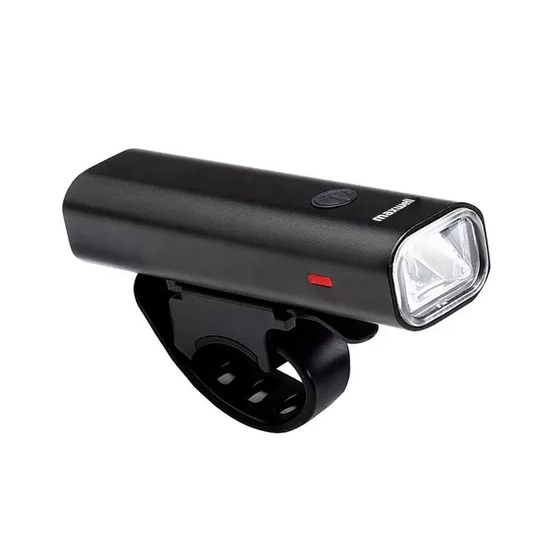 LUZ BICICLETA SET DELANTERA TRASERA USB IMPERMEABLE ALUMINIO EN COLOR NEGRO - 1