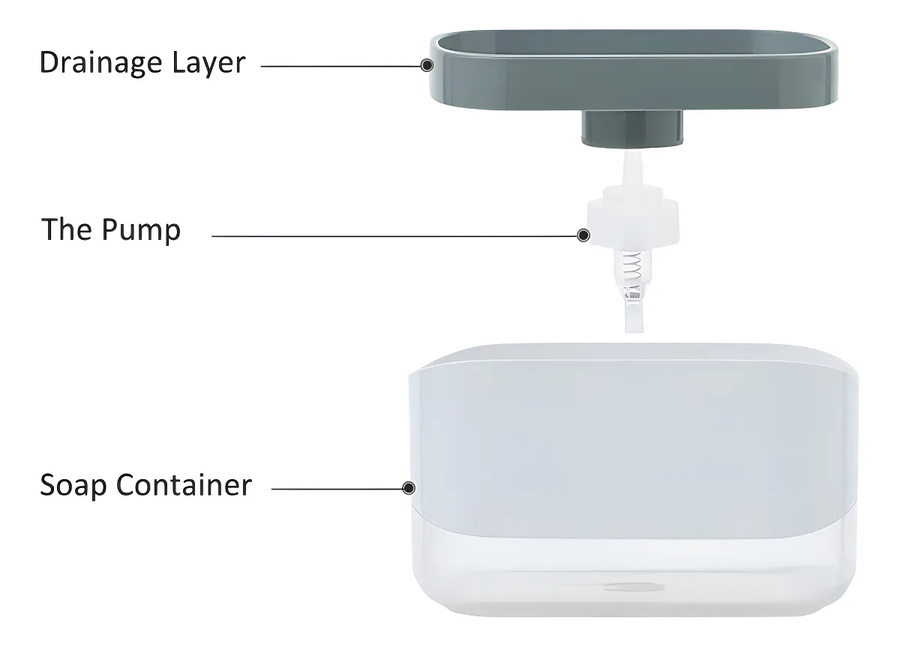DISPENSADOR JABON LIQUIDO DISPENSADORES JABON LAVA LOZA DISPENSADOR DE JABON LIQUIDO - 3