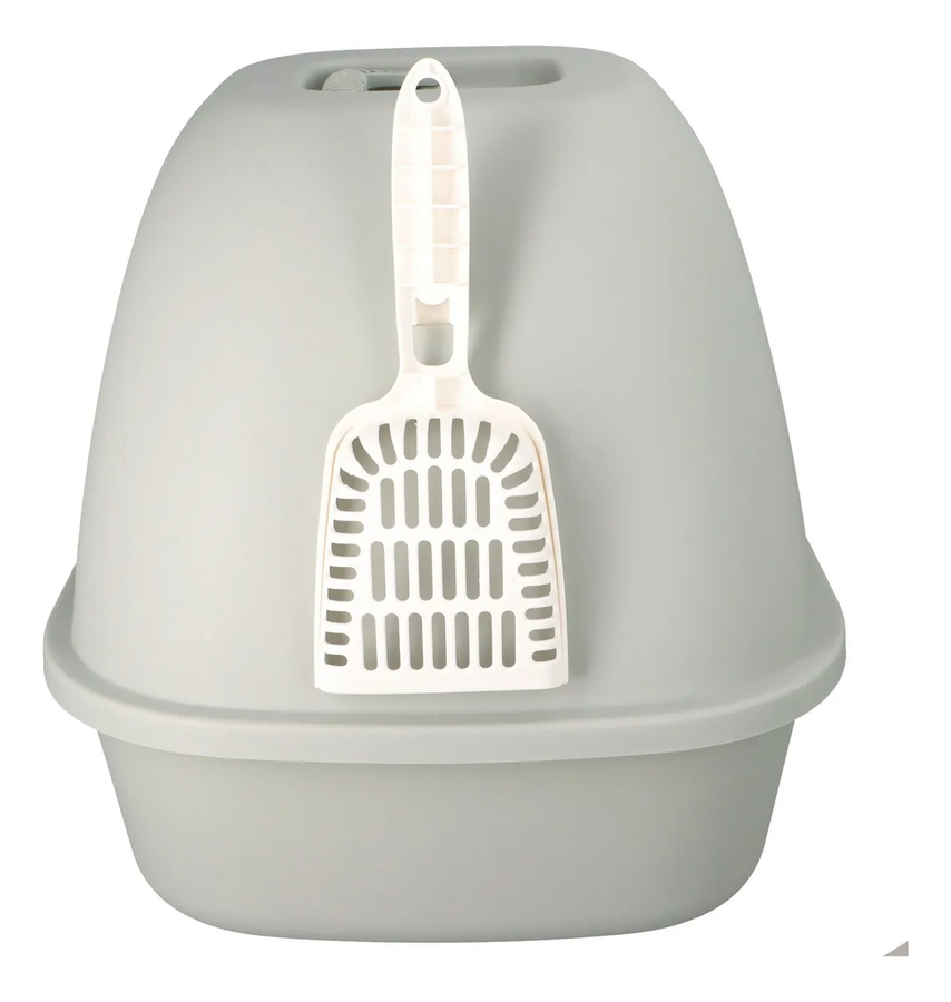 ARENERO SANITARIO GATOS CON PUERTA ABATIBLE GRIS 52X41X40,5 CM PETWOOW | ARENERO CERRADO PARA - 3