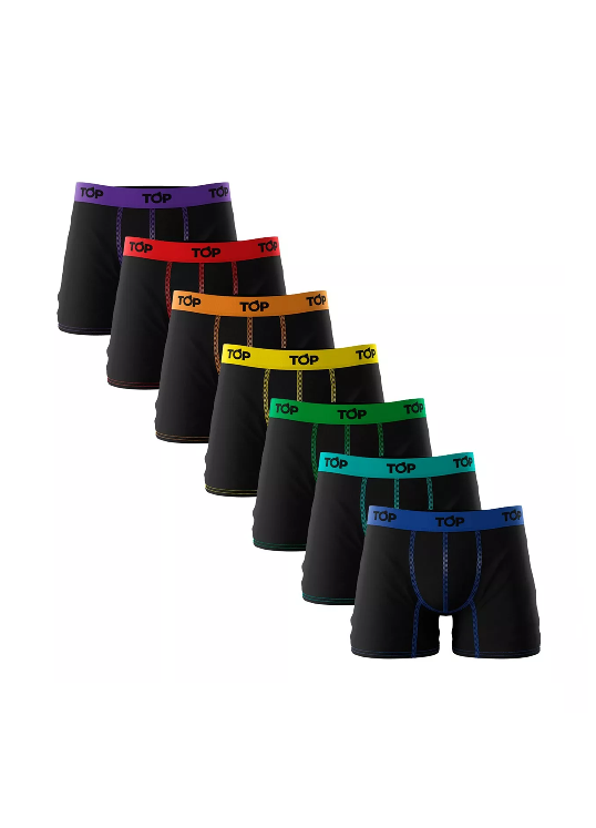 BOXER ALGODON TALLA M, PACK DE 7, MULTICOLOR - 4
