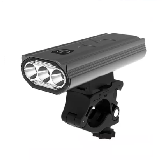 PACK LUZ BICICLETA DELANTERA Y TRASERA RECARGABLE LED EN COLOR NEGRO - 1