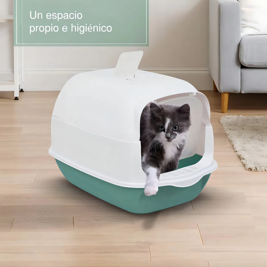 RACK & PACK ARENERO PARA GATO CERRADO 52 X 35 X 34 CM CAJA DE ARENA PARA GATOS CON TAPA Y - 2