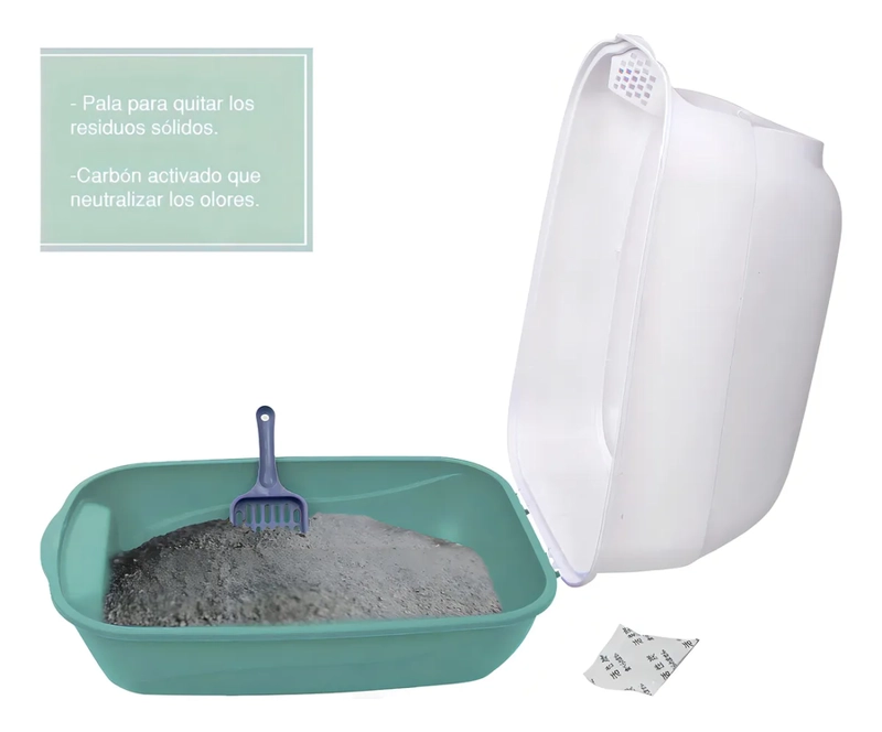 RACK & PACK ARENERO PARA GATO CERRADO 52 X 35 X 34 CM CAJA DE ARENA PARA GATOS CON TAPA Y - 3
