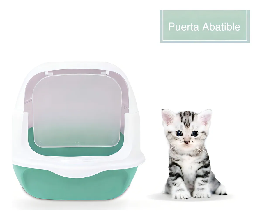 RACK & PACK ARENERO PARA GATO CERRADO 52 X 35 X 34 CM CAJA DE ARENA PARA GATOS CON TAPA Y - 4