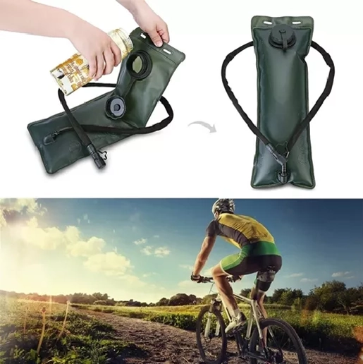 BOLSA DE HIDRATACION 2.5L TREKKING CICLISMO EN COLOR NEGRO - 2