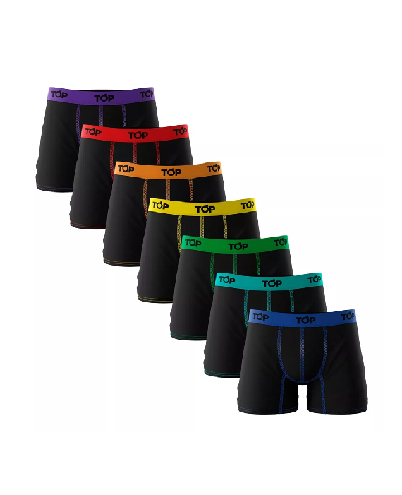 BOXER ALGODON TALLA S, PACK DE 7, MULTICOLOR - 4