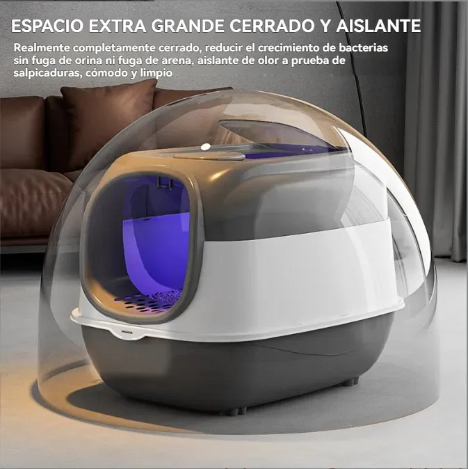 ARENERO SANITARIO CERRADO PARA GATO CON PALA PUERTA ABATIBLEKIT INICIAL PARA GATO CON BEBEDERO - 1