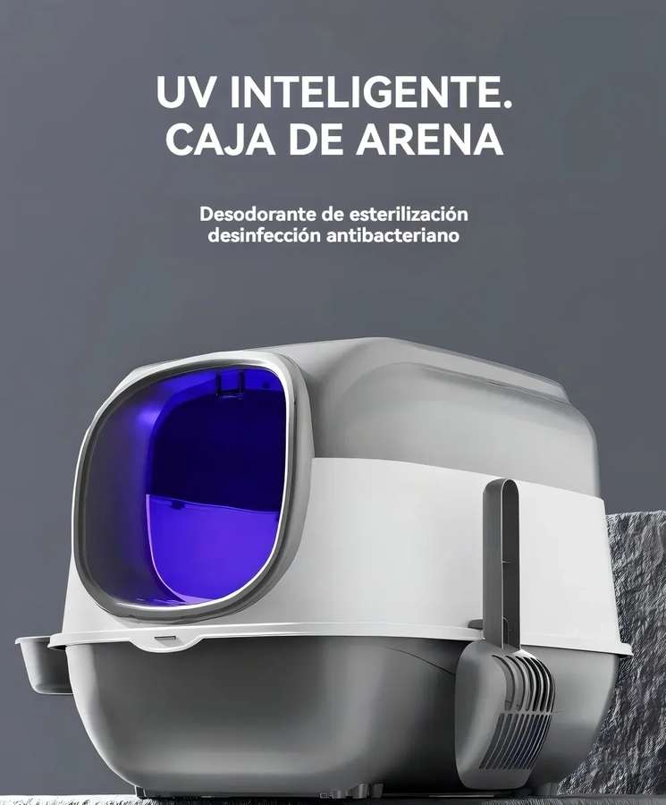 ARENERO SANITARIO CERRADO PARA GATO CON PALA PUERTA ABATIBLEKIT INICIAL PARA GATO CON BEBEDERO - 4