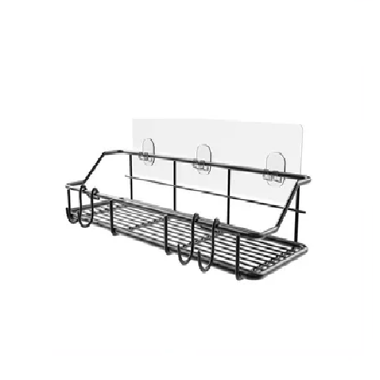 ORGANIZADOR DE DUCHA REPISA BAÑO JABONERA SET 4 INOXIDABLE CASATUA EN COLOR NEGRO - 1