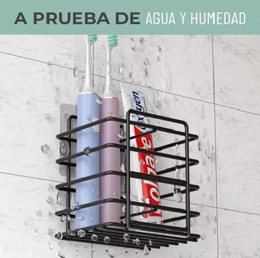 ORGANIZADOR DE DUCHA REPISA BAÑO JABONERA SET 4 INOXIDABLE CASATUA EN COLOR NEGRO - 4