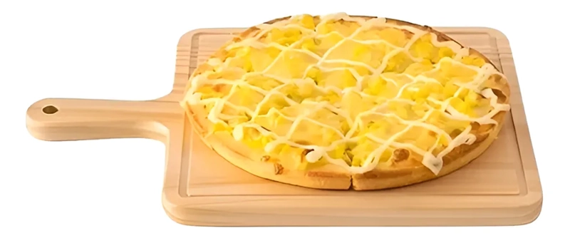 TABLAS PIZZA TABLA CUADRADA PICOTEO PLATO MADERA 27X30CM TABLA PARA SERVIR TABLA BAMBU TABLA - 1