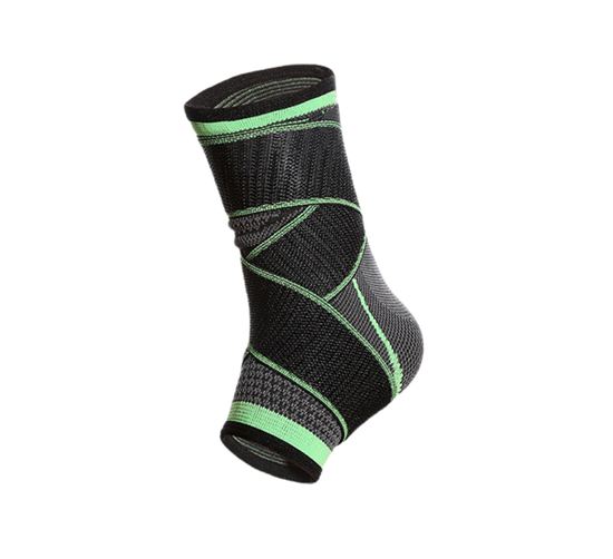 PACK X2 TOBILLERA VENDA ELASTICA ORTOPE DICA COMPRESION DOLOR EN COLOR EN COLOR NEGRO CON LINEAS - 1