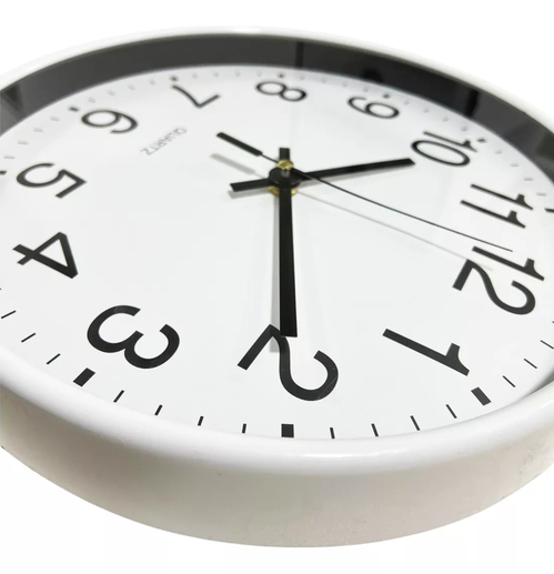 RELOJ DE PARED DECORACION MODERNO 30CM SILENCIOSO ESTRUCTURA EN COLOR EN COLOR BLANCO FONDO EN - 3
