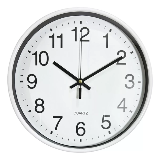 RELOJ DE PARED DECORACION MODERNO 30CM SILENCIOSO ESTRUCTURA EN COLOR EN COLOR BLANCO FONDO EN - 4