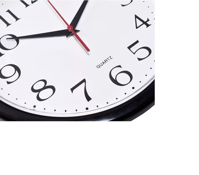 RELOJ DE PARED GRANDE REDONDO 39CM MURAL DECORATIVO SILENCIOSO EN COLOR NEGRO Y EN COLOR BLANCO - 3