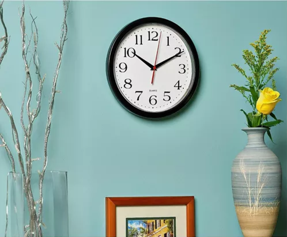 RELOJ DE PARED GRANDE REDONDO 39CM MURAL DECORATIVO SILENCIOSO EN COLOR NEGRO Y EN COLOR BLANCO - 5