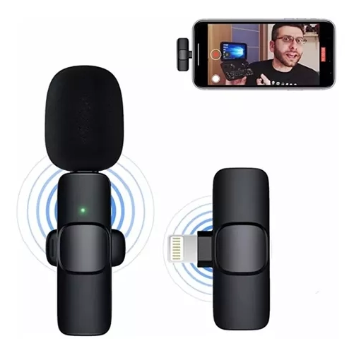 2 MICROFONOS LAVALIER SOLAPA INALAMBRICOS, COMPATIBLES CON IPHONE Y CELULARES K9, EN COLOR - 5