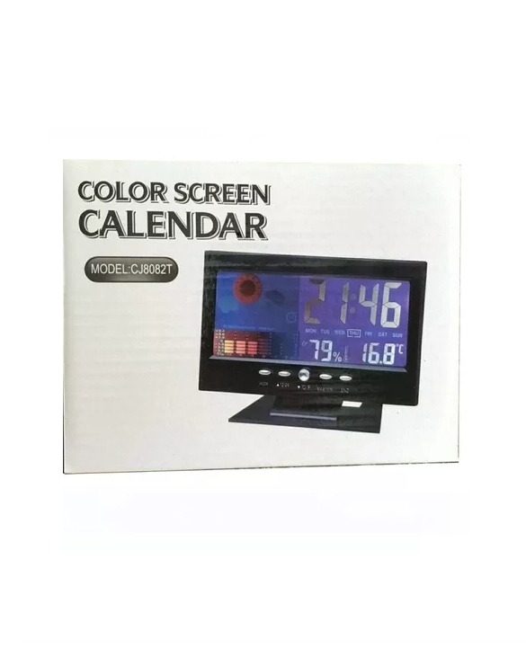 RELOJ DESPERTADOR LCD A LUZ TEMPERATURA COLOR EN COLOR NEGRO - 3
