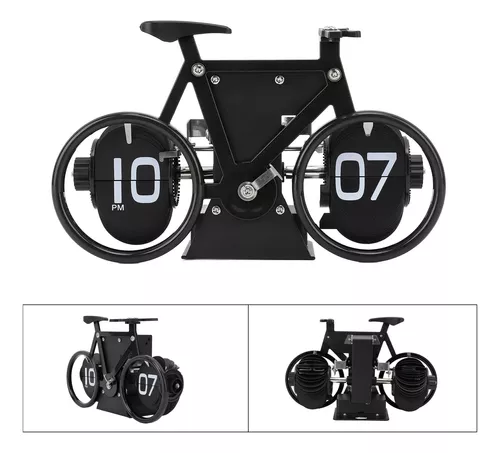 RELOJ DE ESCRITORIO PLEGABLE, VINTAGE, CON FORMA DE BICICLETA - 8