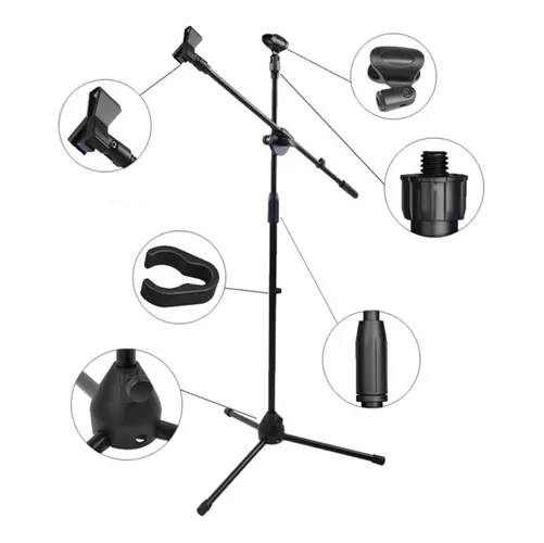 ATRIL PEDESTAL DE MICROFONO CON BOOM - 3
