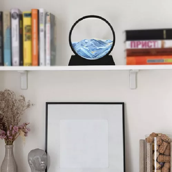 3D RELOJ DE RELOJ DE ARENA PAISAJE NATURAL FLUYENDO COLOR... - 3