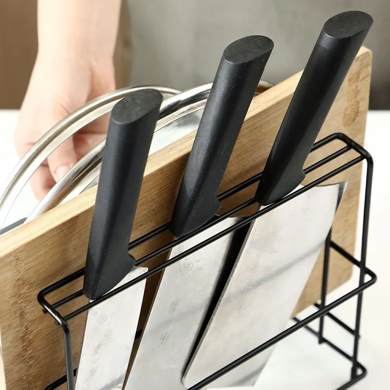 SOPORTE PARA CUCHILLOS TABLAS DE PICAR TAPAS DE OLLA COCINA - 5