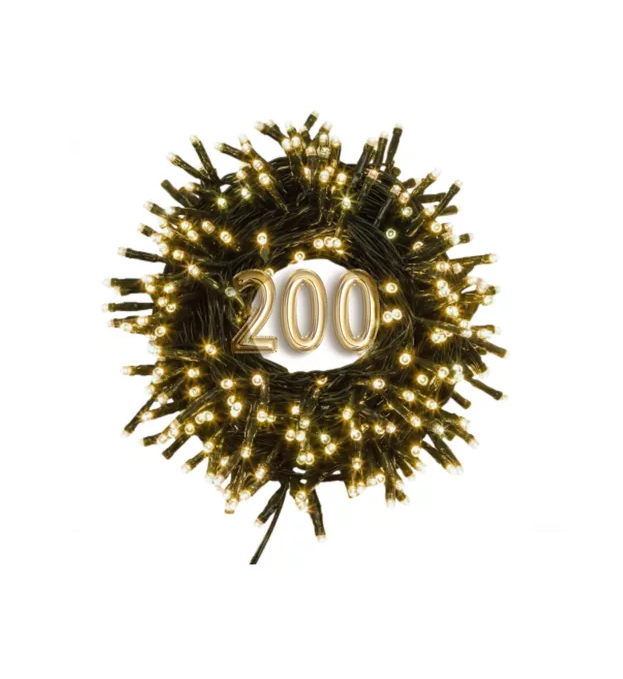 200 LUCES LED NAVIDAD 8 MODOS 13 MTS INTERIOR EXTERIOR ENCHUFE - 1