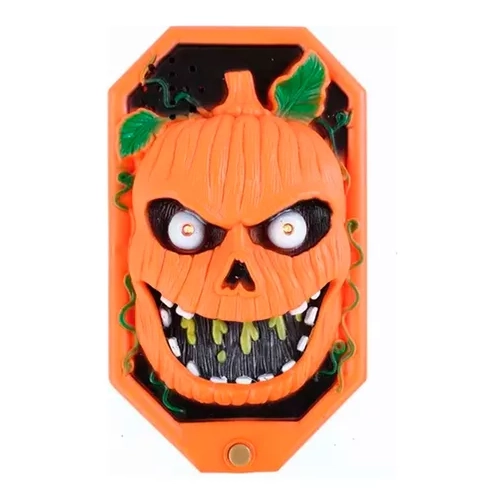 TIMBRE PARA PUERTA, CALAVERA Y CALABAZA, DECORACION DE HALLOWEEN - 3