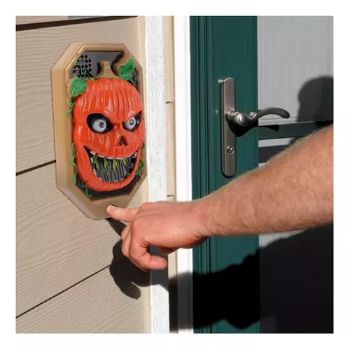 TIMBRE PARA PUERTA, CALAVERA Y CALABAZA, DECORACION DE HALLOWEEN - 4