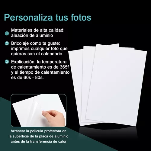 PACK DE 10 PLACAS METALICAS SUBLIMABLES, COLOR EN COLOR BLANCO, 20X30 CM - 5