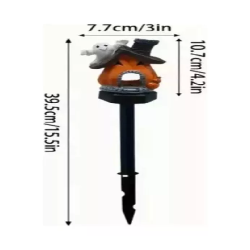 PACK DE 2 ESTACAS DE CALABAZA HALLOWEEN SOLAR CON LUZ CALIDA - 2