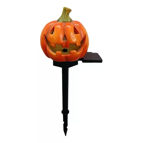 ESTACA SOLAR DE HALLOWEEN, CALABAZA CON LUZ, DECORACION DE JARDIN - 1
