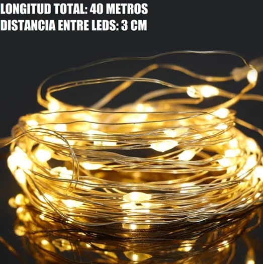 GUIRNALDA LED HADA ALAMBRE MANGUERA 40M LUCES NAVIDEÑAS - 3