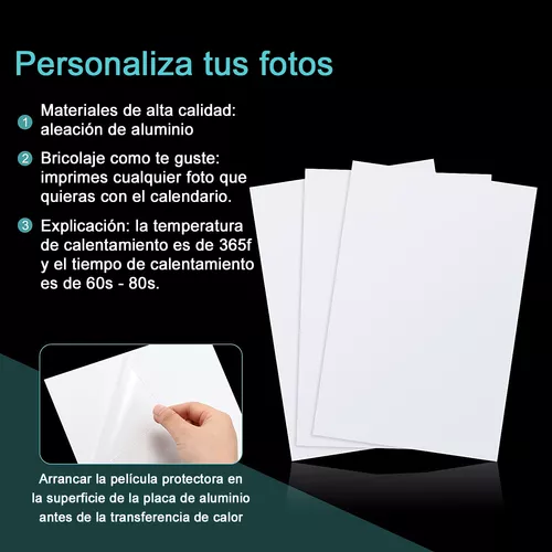 PACK DE 10 PLACAS METALICAS SUBLIMABLES, COLOR EN COLOR BLANCO, 20X30 CM - 3