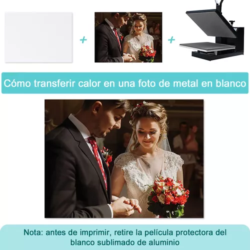 PACK DE 10 PLACAS METALICAS SUBLIMABLES, COLOR EN COLOR BLANCO, 20X30 CM - 5