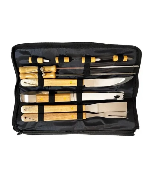 PACK DE ASADO PARRILLA 10 UDS + 2 GARRAS DE OSO INOX - 3
