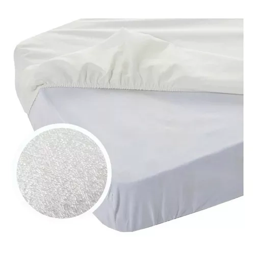 CUBRE COLCHON IMPERMEABLE 1 PLAZA, 190X90+25 CM, COLOR EN COLOR BLANCO - 1