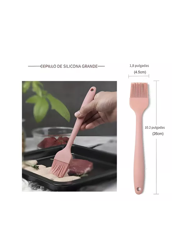 PACK DE 2 BROCHAS DE SILICONA PARA COCINA REPOSTERIA PASTELERIACL - 4